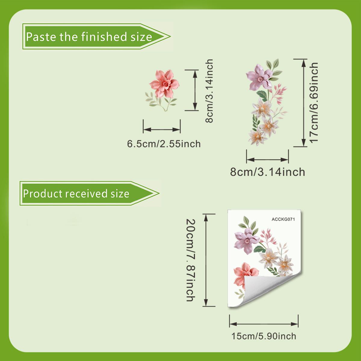 

Свежие и красочные цветочные наклейки на выключатели, наклейки для украшения стен дома 20*15cm