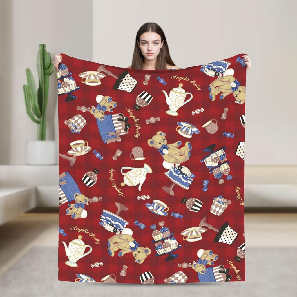 Blankets Britain Paddington Brown Bear Throw Blanket Flannel Bedspread For Couch Chair Sofa Bed Fluffy Sofa Bed Cover