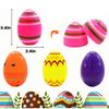 12 Pcs Large Printed Easter Eggs, 8.7cm Jumbo Plastic Eggs Fillable for Easter Themed Hunt Basket Stuffers Treats Party Favor