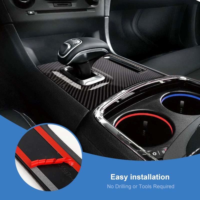  ABS Interior Electronic Gear Shift Panel Decoration Protective Cover Sticker Fit For Dodge Charger 2011-2014 Interior Accessories