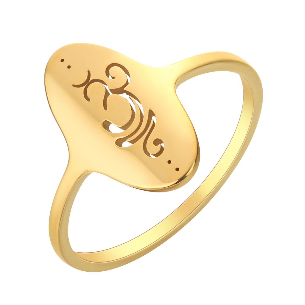 Kinitial Stainless Steel Scissors Egypt Eye of Ra Ghost Bee Gun Finger Knuckle Ring Women Wedding Party Jewelry Birthday Gift