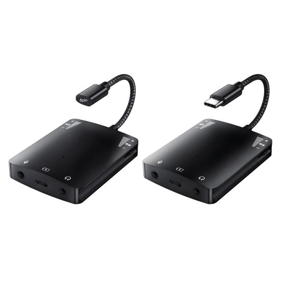 1 Set Audio Fast Interface Adapter Stable Transmission Compact Size Universal Plug-and-Play External Sound