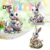1/3Pcs Easter Cartoon Bunny Hanging Decorations with Lanyard Easy To Hang 2D Acrylic Ornaments Rearview Mirror Pendants
