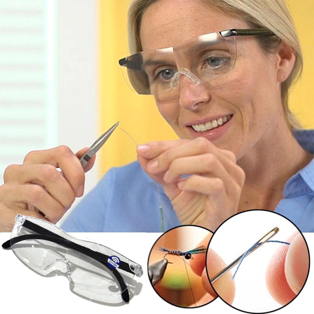 HD Magnifying Reading Glasses With Blue Light Blocking For Seniors Oversized Unframed Design Lightweight Comfort Fit