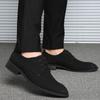 Fashion 2025 New Men's Suede Lace-Up Casual Shoe  Classic Low -Heeled Office Shoe  Fashionable Perforated Breathable Wedding Party Shoes