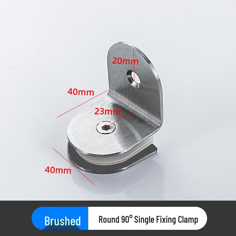 Stainless Steel 180° Glass Partition Clip for Stair Handrails