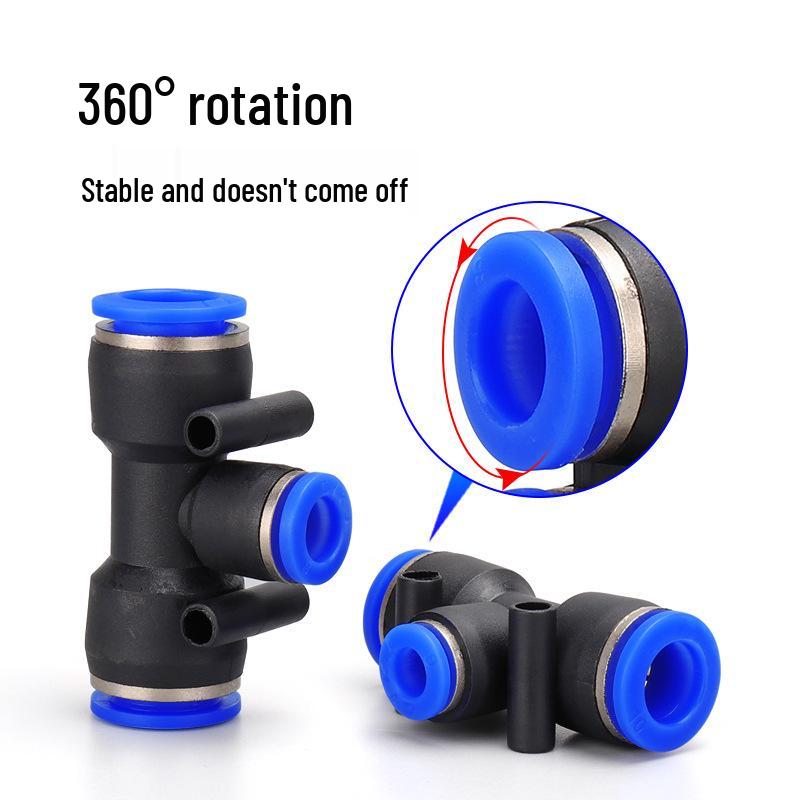 Pneumatická T-redukce rychlospojka pro PE trubky (4-14 mm)