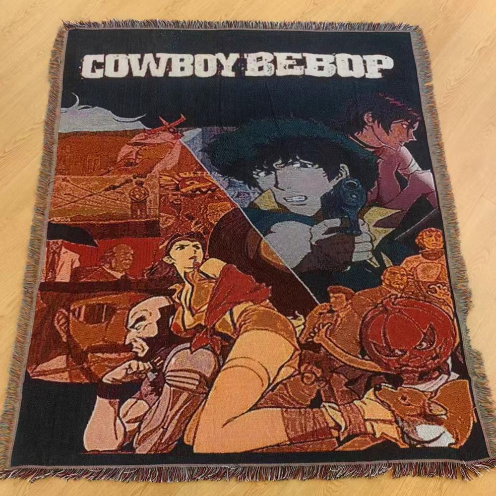 Custom Japanese Anime Wall Hanging Tapestry Woven Cotton Throw Blanket