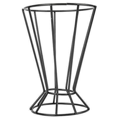 Portapiante Geometrico a Forma di Torre Enneagonale in Ferro Appendi Fiori Rastrelliera per Piante da Giardino (Nero)