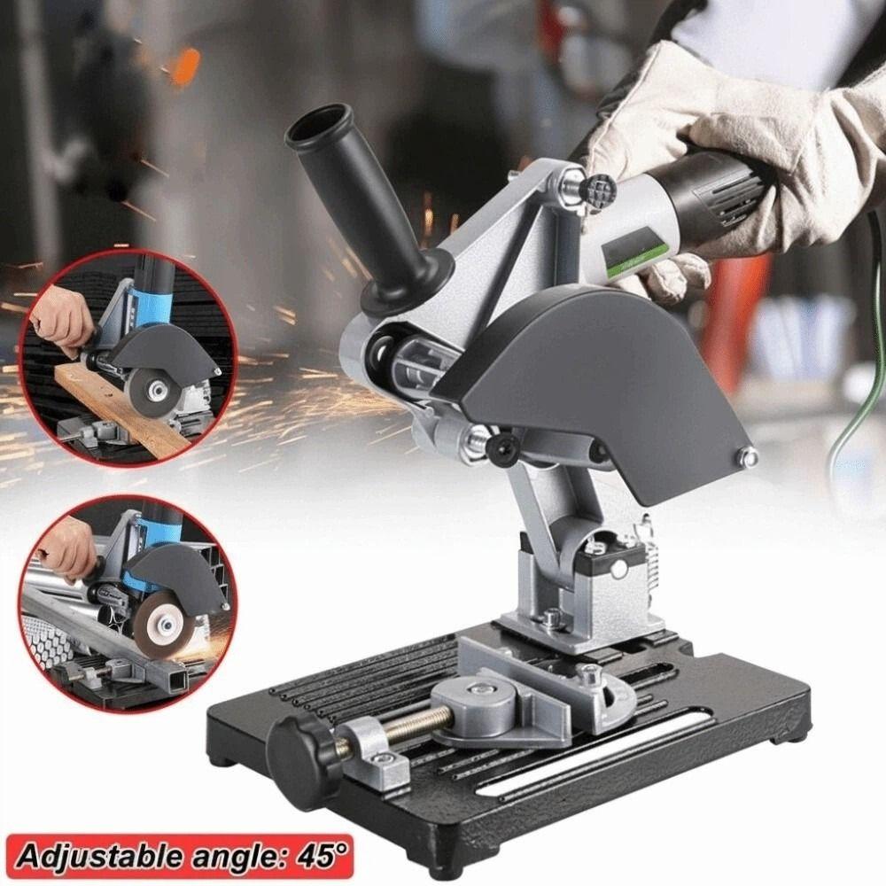 2-in-1 Winkelschleifer Fester Halter Hohe Genauigkeit Multifunktionaler Winkelschleiferständer Verstellbare 45-Grad-Klemmen Universell
