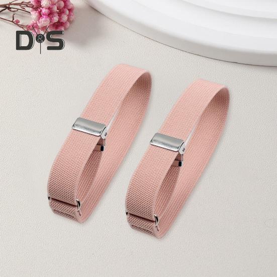 1 Pair Unisex Armband Adjustable 2.5CM Width Solid Color Leg Strap Elastic Shirt Sleeve Holder Arm Cuffs Bands Party Wedding Clothing Accessories