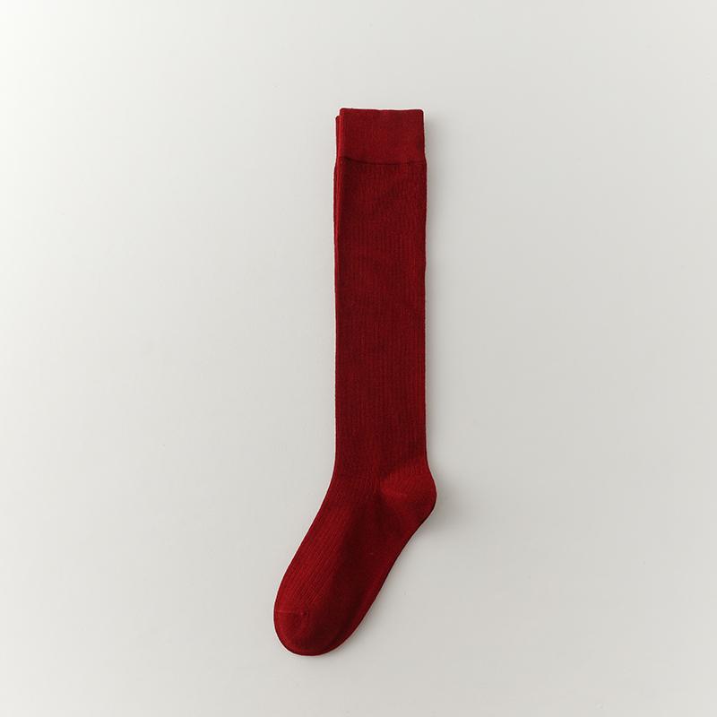 Autumn/Winter High-quality 5A Women's Knee And Calf Mid Length Socks Lightweight And Warm Cold-proof Fine Wool Stripes Stockings