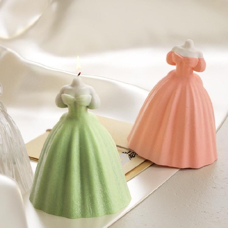 Silicone Ornament Mold Durable Crafting Moulds Wedding Dress Shape Flexible Mold