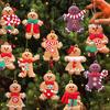 1set Gingerbread Man Ornaments Christmas Decorations Tree Hanging Charms Pendants for Home Kids Christmas New Year DIY Gift