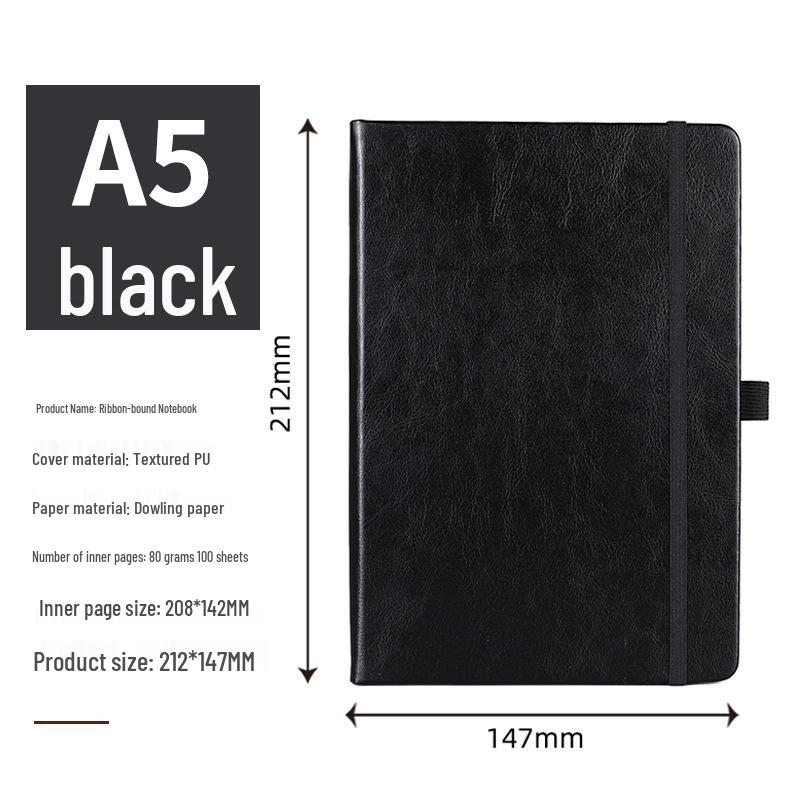 A5 Custom Ribbon Hardcover Notebook for Students and Professionals