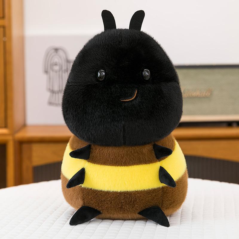 

Cute little bee plush toy creative transformation into seven-star ladybug cartoon doll desktop ornament rag doll 25cm(0.18kg）