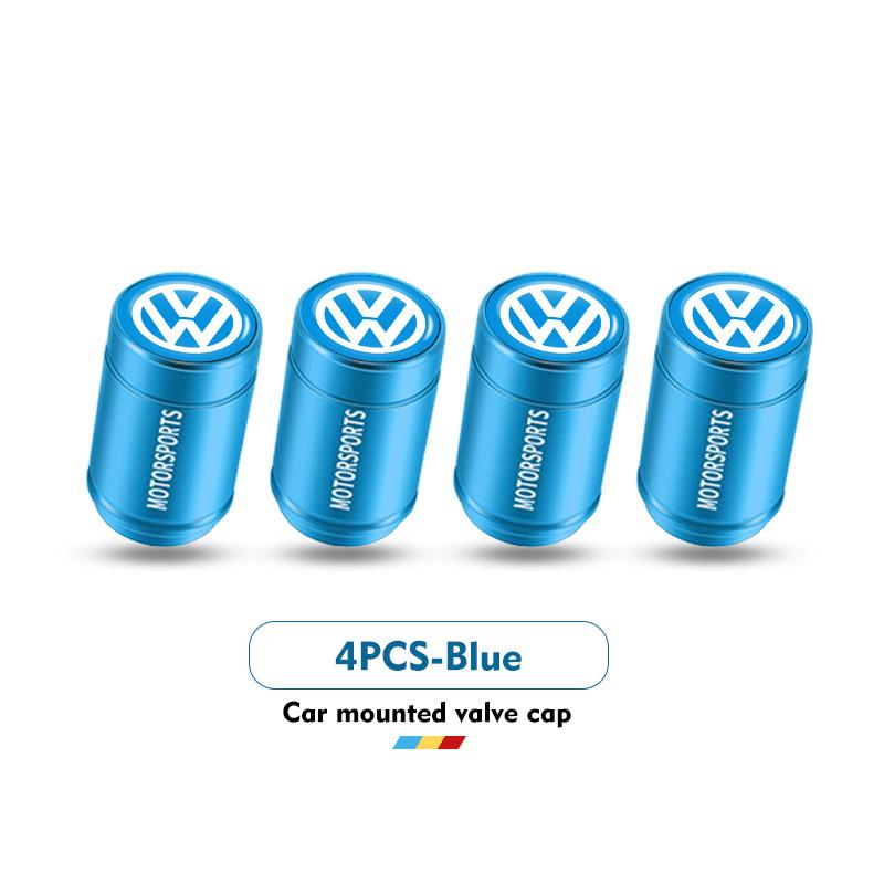 2026 Hot Valve Stems Caps 4pcs Car Wheel Tire Valve Caps Air Stem Covers Auto Parts For Volkswagen VW Scirocco Passat Polo B5 B6 B7 CC Ti