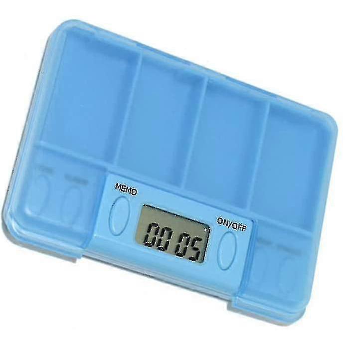 Bjxy -alarm R Portable Pill Box 4 Grid Lcd Digital Pill Iser Medicine Case New Sed And Prop