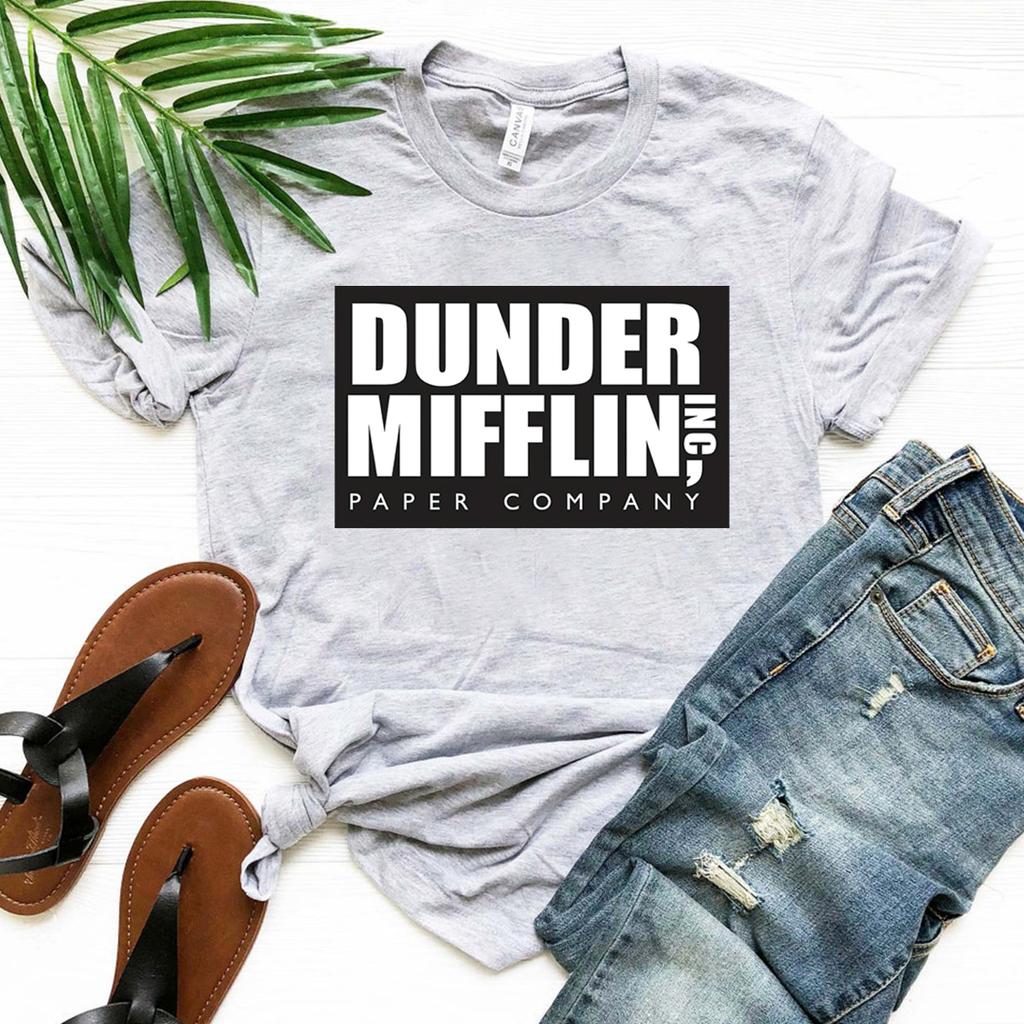 The Office Dunder Mufflin INC Paper Tshirt Micheal Scott Dwight Schrute Shirt Tv Show The Office Inspired Tee Unisex Casual Top