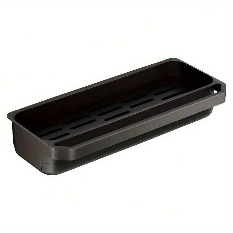 1 Pc Wall-Mounted Kitchen Storage Rack with Sponge Holder and Dish Rack - Durable PP Plastic Space-Saving Sink Storage, Suitable for Sponge