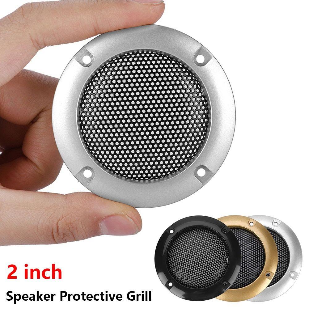 2Pcs Black Gold Silver Speaker Protective Grill Speaker Protective Accessory