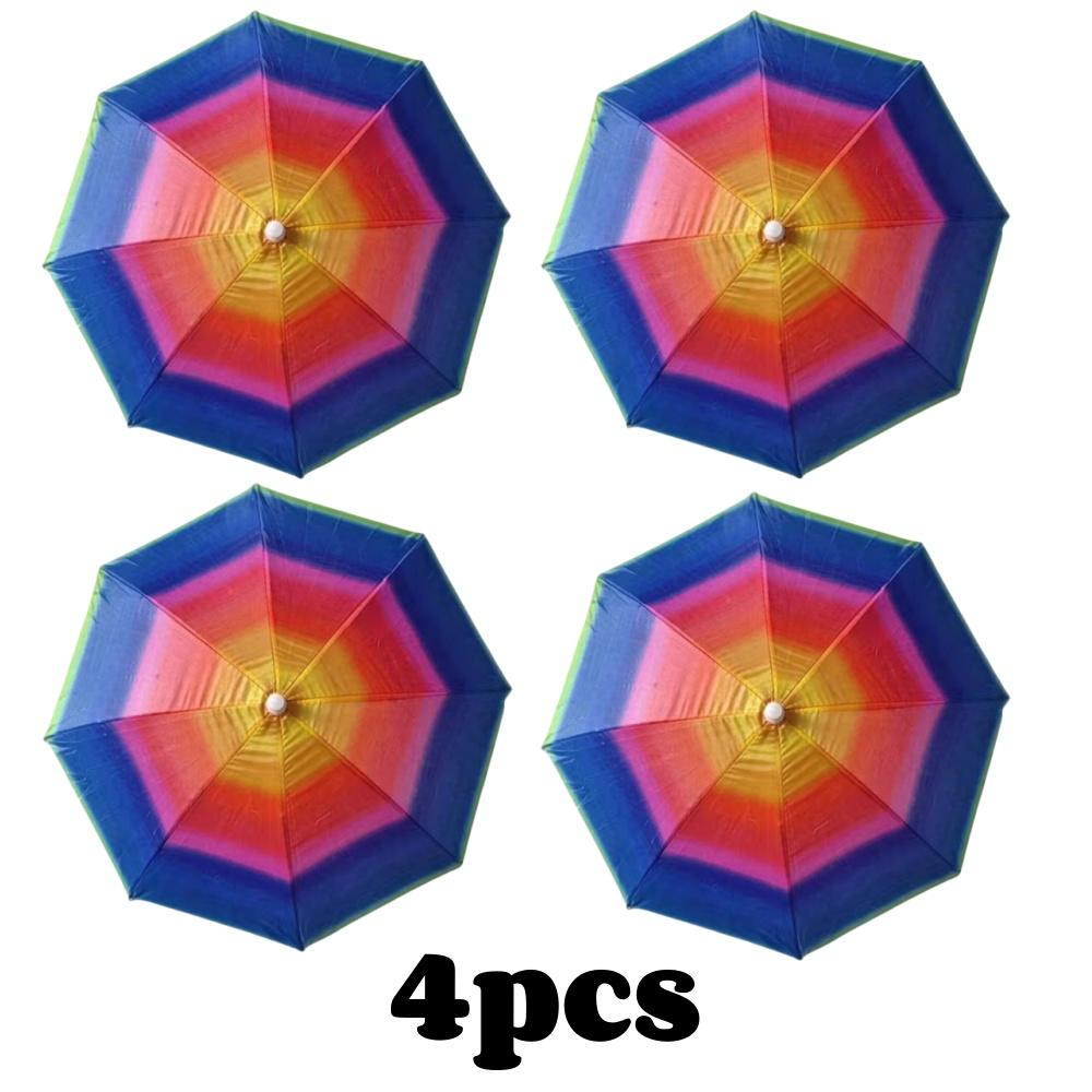 Foldable Headwear Umbrella Portable Waterproof Fishing Hat 55CM Hands-Free Rain Hat For Hiking Camping Camouflage Umbrella Adult