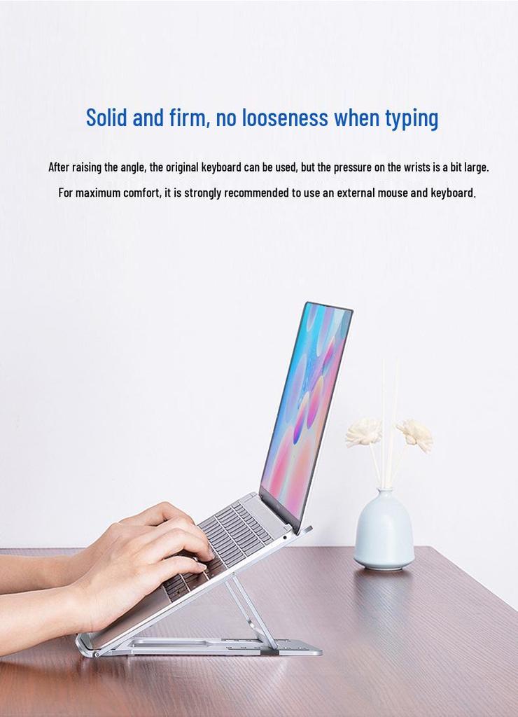 Portable Folding Laptop Stand with Adjustable Height and Cooling Feature for Desktops and Painting