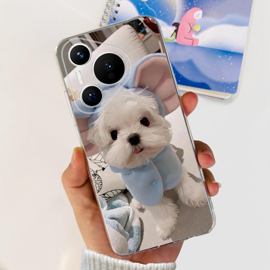 Für Huawei Pura 70 Hülle Niedliche Cartoon Bemalte Abdeckung Klare Silikon Handyhülle Für Huawei Pura 70 Pro Plus Pura70 Pro + Weiche Hülle