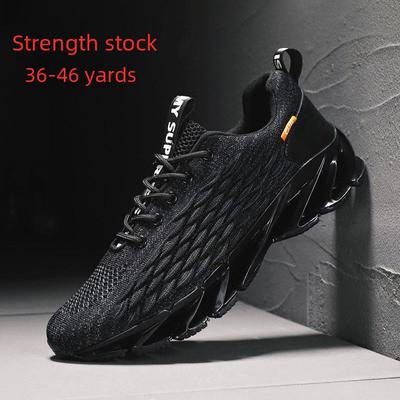 "2024 Breathable Mesh Men's Running Shoes - Trendy, Large Size, Casual Sport, Spring & Autumn"