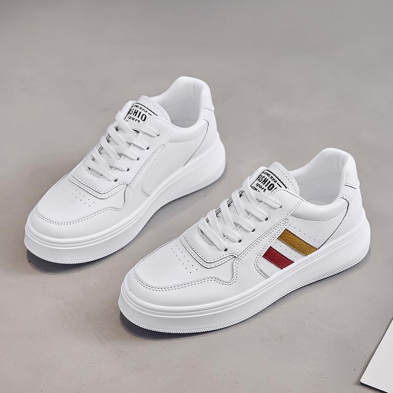 2025 Summer Solid Color Women's White Shoes, Fashionable Flat Shoes, Korean Version of Versatile Women's Shoes