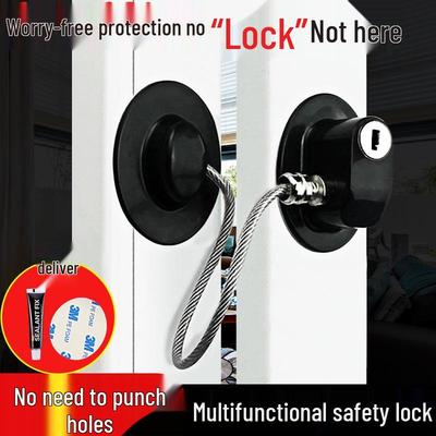 Punch-Free Window Safety Lock for Sliding Casement - Child Fall Protection and Limiter