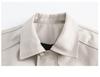 Retro Coffee Color Unisex PU Leather Moto Jacket - Loose Fit with High-End Lapel Design for Spring & Autumn