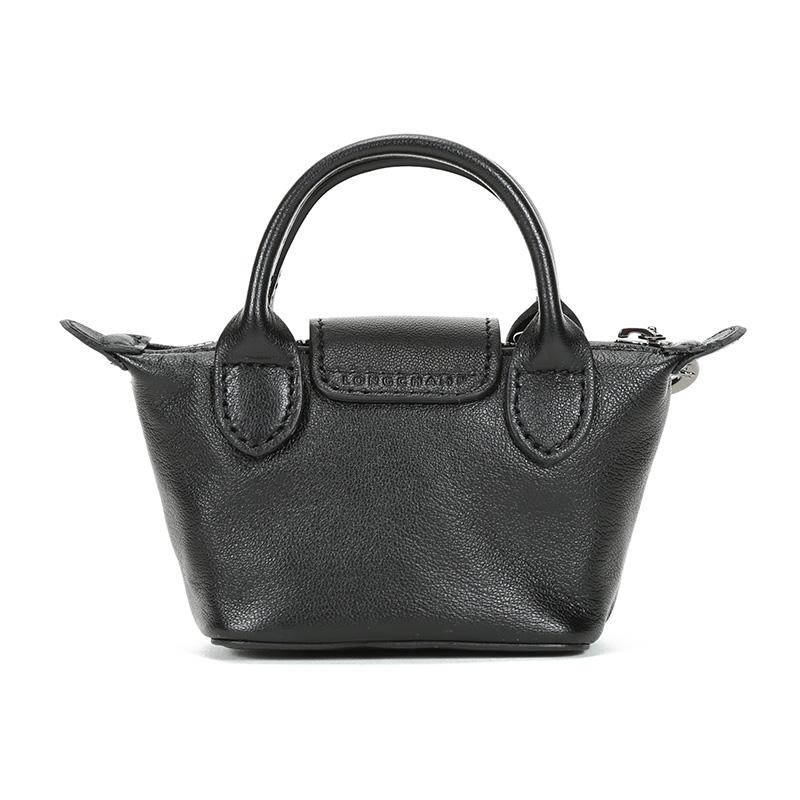 Longchamp Le Pliage Cuir Mini Knödeltasche Damen Umhängetasche Schwarz 10099757001