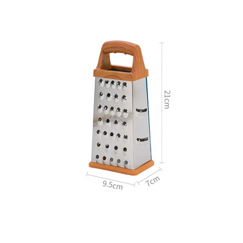 Stainless Steel Grater Portable Manual Vegetable Slicer Imitation Wood Handle Shredder Garlic Carrot Chopper Kitchen Tools