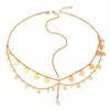 Gold Water Diamond Crystal Tassel Headpiece For Vacation And Party Look