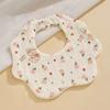 Class A Pure Cotton Petal Bib 360 Degree Rotating Breathable Absorbent Newborn Saliva Towel Baby Bib