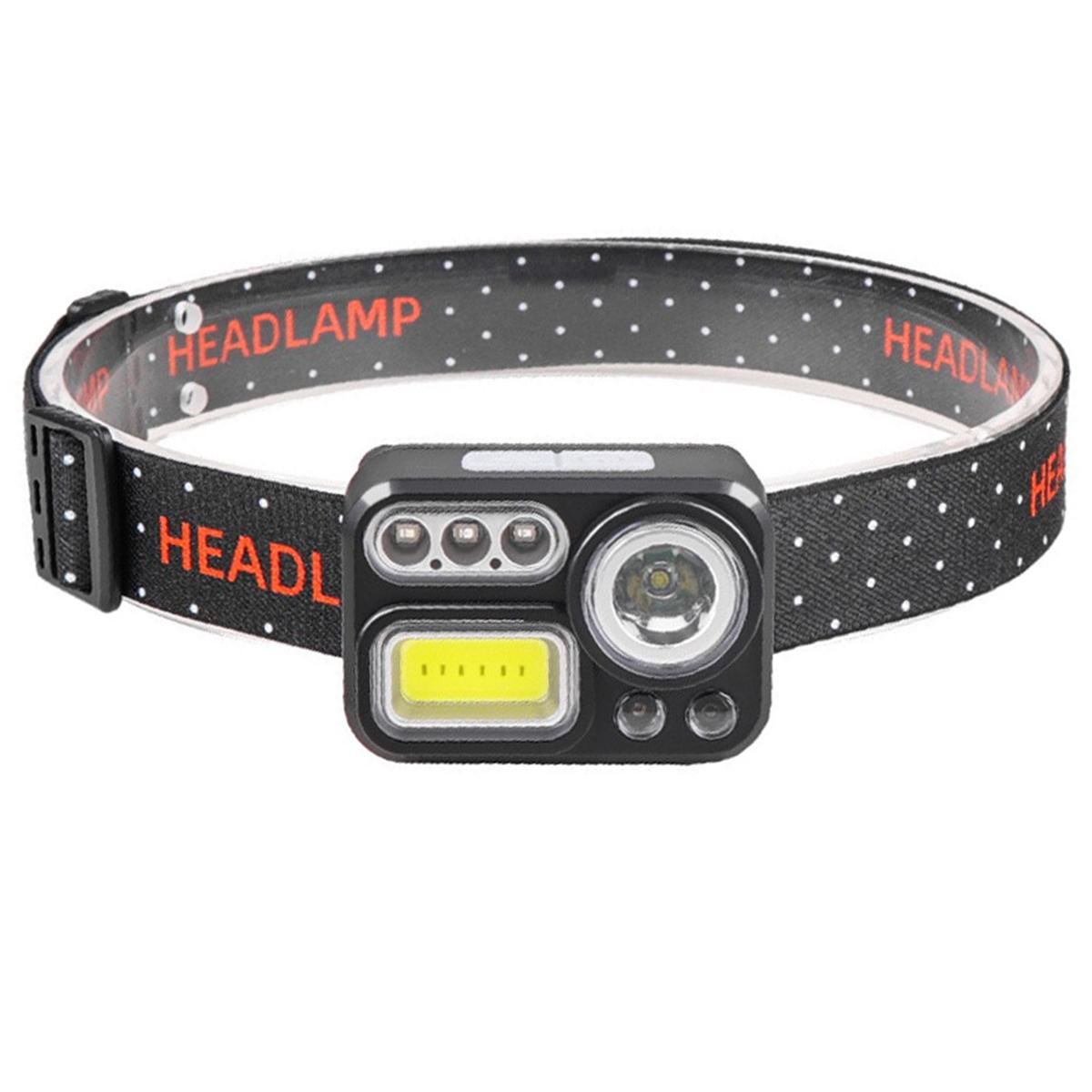 

Красный/зеленый/белый/УФ 8 режимов Светодиодный налобный фонарь Фары для перезаряжаемого света Ночной сенсор Фонарик Движение Cob USB Налобный фонарь Передний