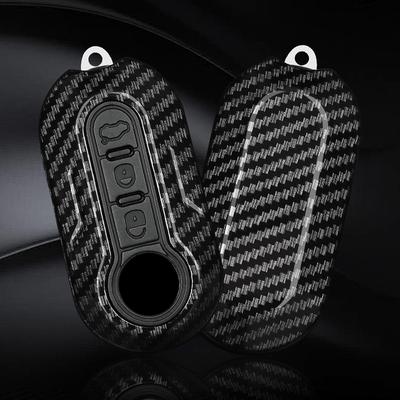 New Abs Carbon Fiber Car Key Cover Case Shell For Fiat 500 Ducato Panda 500L Punto Lancia Musa For Citroen Keychain Accessories
