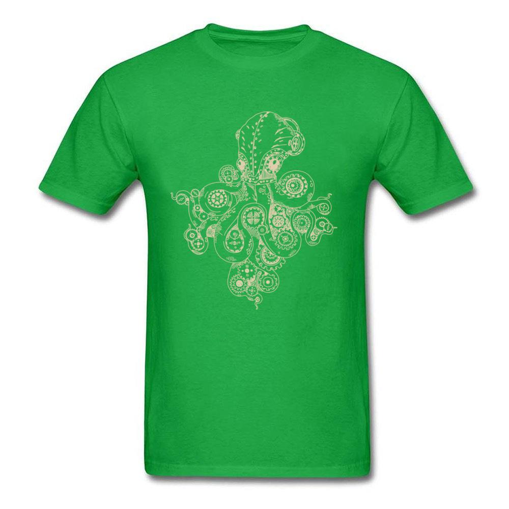Steampunk Octopus T Shirt Unisex Top Tshirts Classic Black Tshirt Summer Fall Short Sleeve Crew Neck Cotton Fabric Tops Tees Chic