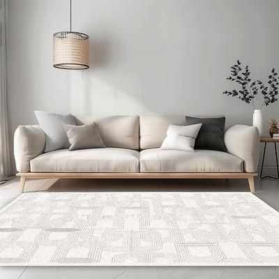 Moderner Mode-Stil Teppich Wohnzimmer Cremefarbener Wind Dekoration Waschbarer Weicher Teppich Große Fläche Schlafzimmer Rutschfeste Bodenmatte Kundenspezifisch