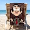Beweis Strandtuch mit einem Mr. Bean2 Muster - weich, saugfähig, schnell trocknend, maschinenwaschbar - perfekt zum Schwimmen, Camping, Baden