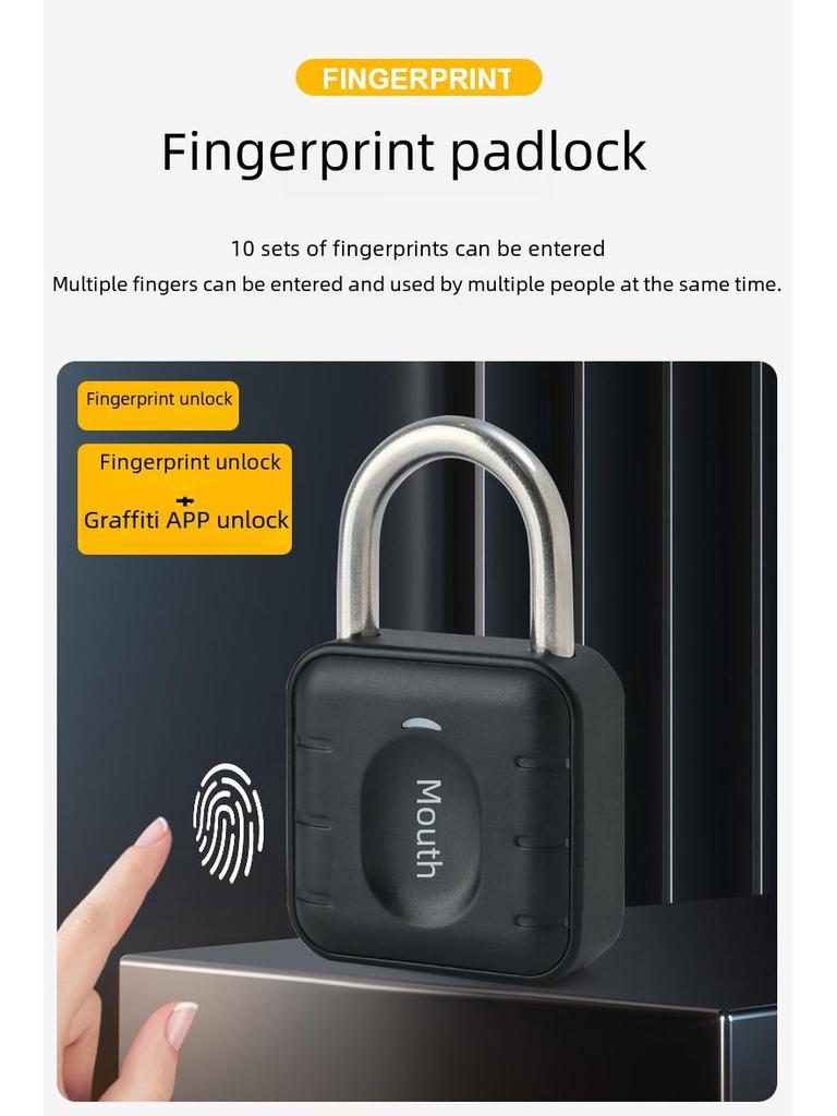Smart Waterproof Padlock for Home, Dorm, Drawer, or Garage