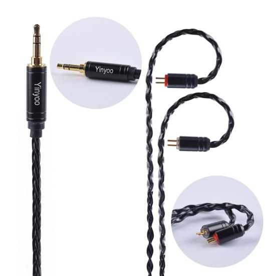 Yinyoo MMCX/2Pin/QDC 8 Core Silver Plated Copper Wire Earphone Upgraded Cable