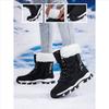 Fashion High-top Boots Women's Fur-lined Snow Boots Warm Cotton Shoes Winter Outdoor Hiking Sneakers Plush Walking Shoes