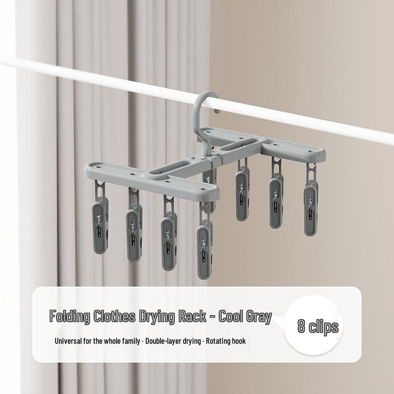 Αντιανεμική Κρεμάστρα Ρούχων για Παιδιά με 8 Κλιπ για Κάλτσες και Εσώρουχα
