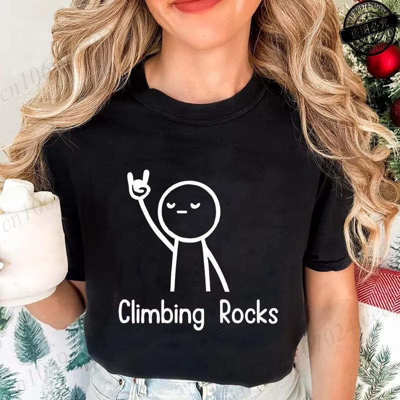 

Womens Casual Climbing Rock Graphic Tee TShirts Comfortable Clothes for Climbers and Bouldering Lovers Fashionable Outdoor Tee S