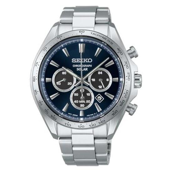 SEIKO SELECTION SBPY183 Mens Watch Solar Chronograph Date Calendar24-Hour Hand Blue 2026 Model Silver S Series