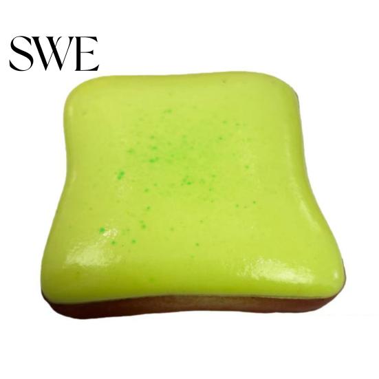 Dicker Stressball Cremiges Toast-Quetschspielzeug Weich Langsam aufgehend Realistisches Brot Fidget-Schaumstoff zur Linderung Dekompressions-Gadget Kinder Erwachsene Ablassen
