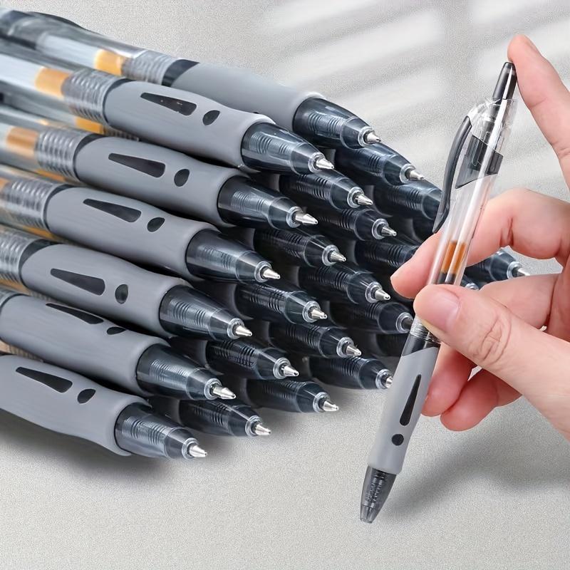 5 Pcs Classic Style 0.5mm Push Ballpoint Pens, Gel Pens, Daily Writing Pens (black/red/blue Ink)