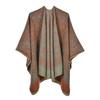 Ladies Scarf Autumn and Winter Thickened Shawl Retro Split Warm Cape Cape Travel Photo Outside